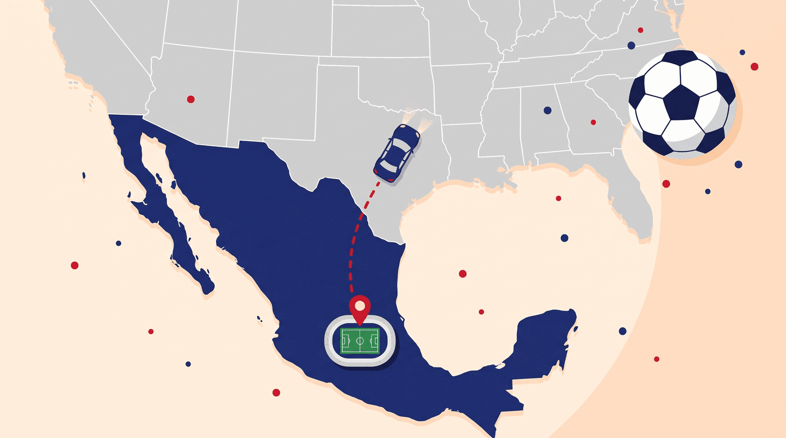 Mundial 2026 en México en carro